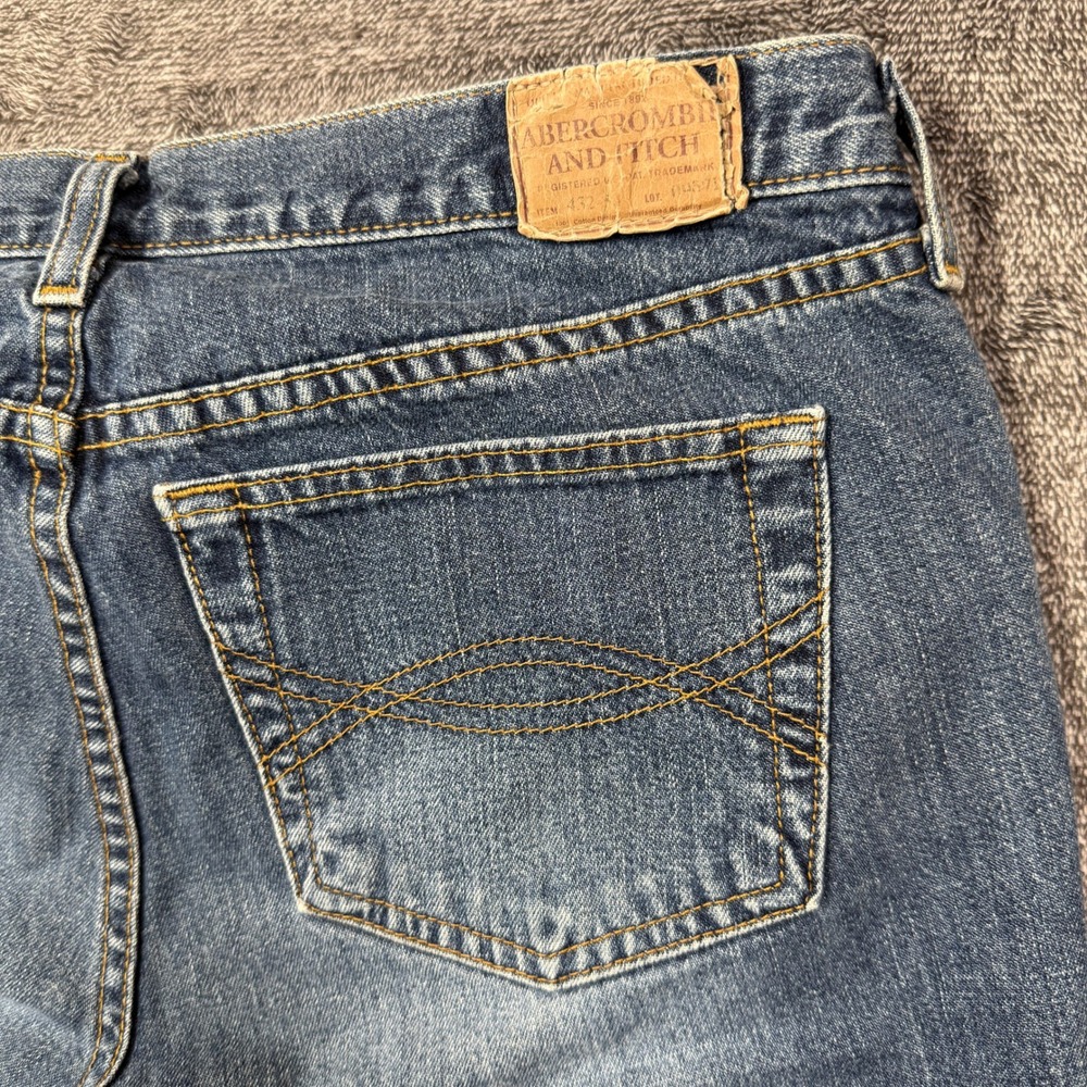 Abercrombie & Fitch 1892 Vintage Bootcut Jeans Indigo Blue Button Fly Size 6 - Picture 7 of 11